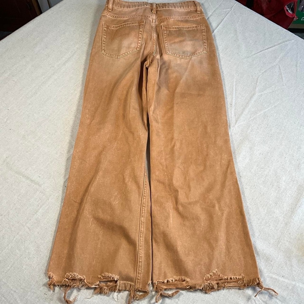 Womens Vervet Brown 100% Cotton Ripped Knees Distressed Jeans (Sz 25) - Picture 7 of 8
